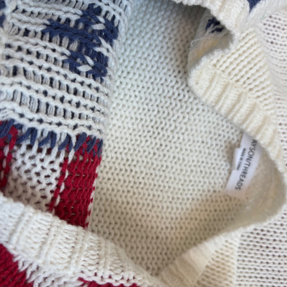 Grayson Threads American Flag Sweater | Womens Large, Patriotic Stars Stripes - Picture 12 of 16